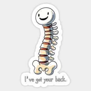 Got your back Medical Spine Pun Sticker